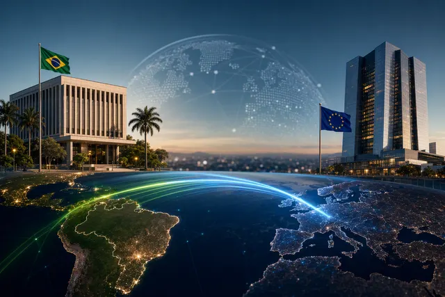 Illustration representing a potential connection between Brazil’s Pix payment system and the ECB’s TIPS platform