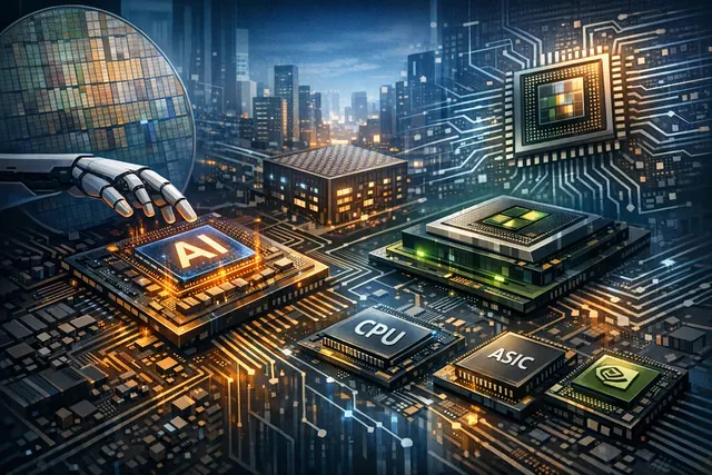 A visualization of ByteDance's multi-pronged AI chip strategy, depicting a central ByteDance logo surrounded by interconnected pathways leading to icons for Groq-style LPUs, Arm/RI