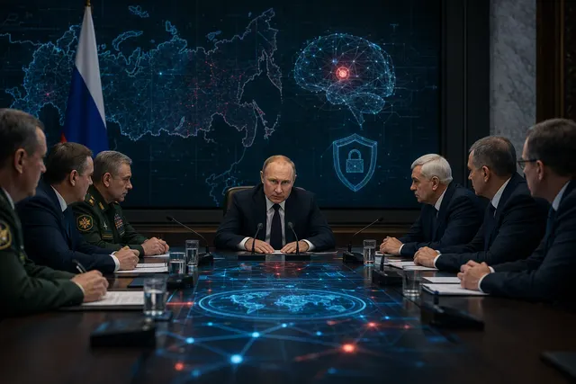 Illustrative image for an article about Russian cybersecurity talks and data center strikes