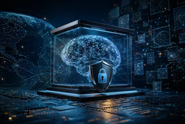 Abstract AI cybersecurity interface representing the reported GPT-5.4-Cyber limited rollout