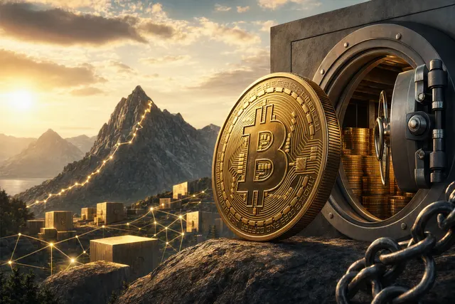 Illustration representing Bitcoin supply concentration among long-term holders and tightening market liquidity
