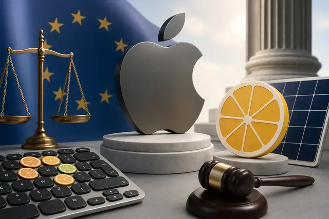 柑橘形键盘标志与苹果商标争议的概念插图