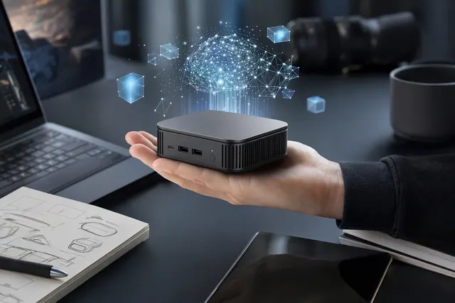 联想AI主机P7主题的AI生成概念图,并非实拍产品照片