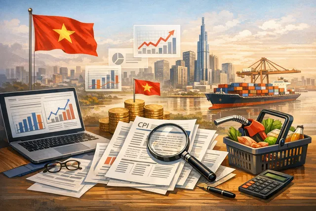 Graph showing Vietnam CPI trends and key economic indicators from June 2026 report.