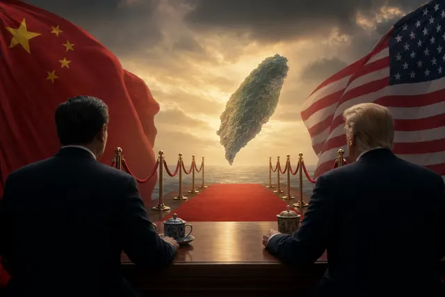 Illustration of geopolitical tension over Taiwan between the United States and China after the Xi–Trump summit