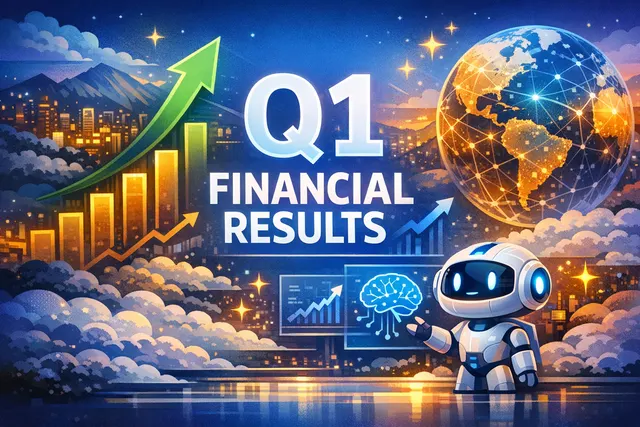 Salesforce Q1 FY2027 earnings report and stock chart showing key financial and AI performance metrics.