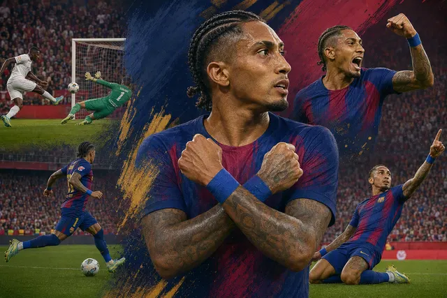 Editorial illustration for Barcelona’s 3-1 comeback win over Sevilla