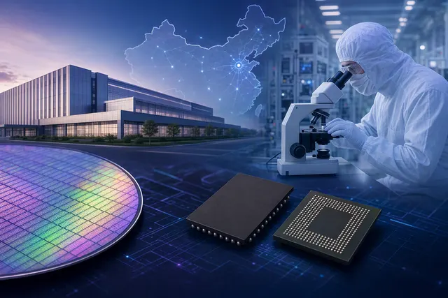 AI-generated editorial illustration accompanying a report on CXMT’s proposed NAND flash research line in Beijing