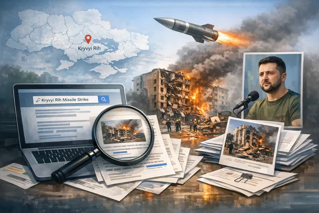 Illustration of a ballistic missile strike on a city