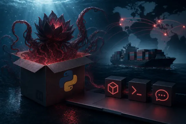 Illustration of a malicious Python package using a chat API for command-and-control