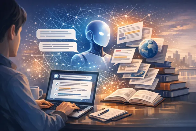 Perplexity AI search interface answering a user query with cited sources
