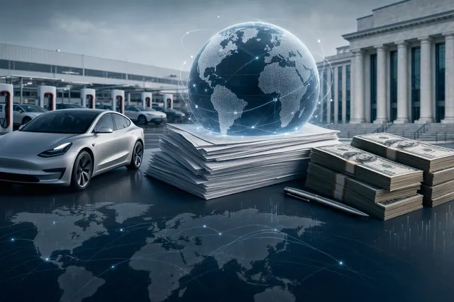 What new US$30 billion in loans and credit lines has Tesla arranged, including the amounts, terms, intended timing of use, facilities replac