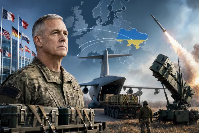 Illustration of NATO allies coordinating weapons deliveries to Ukraine under the PURL program