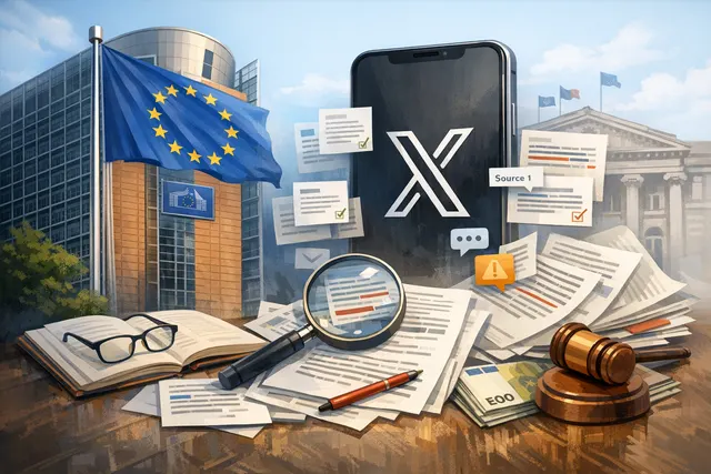 European Commission building in Brussels, symbolizing EU regulatory action against X under the Digital Services Act