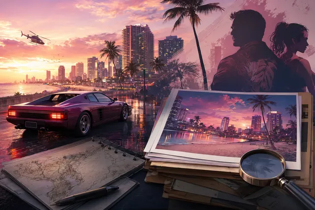 Grand Theft Auto VI promotional style artwork representing the upcoming GTA 6 release