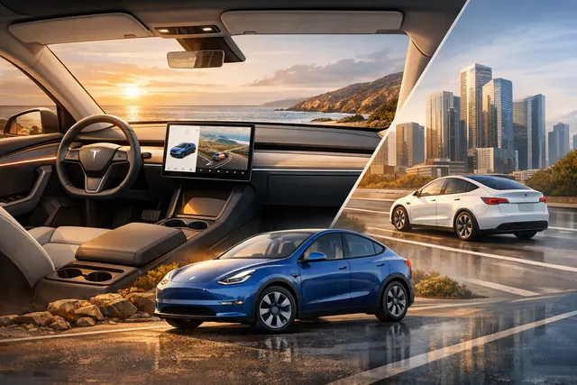 2026 Tesla Model Y showcasing new exterior color and refreshed design elements