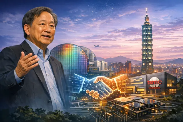 Intel CEO Lip-Bu Tan delivering the Computex 2026 keynote in Taipei, outlining the company's hybrid manufacturing partnership with TSMC and AI-driven future.