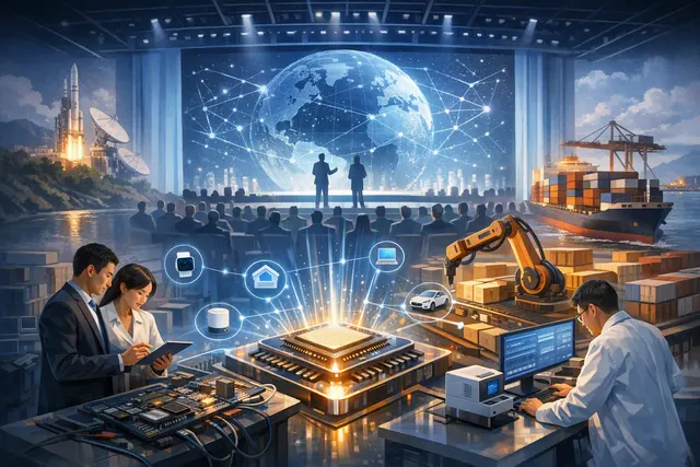 Illustration of Huawei and GIIC’s Hongtu Plan connecting OpenHarmony development, certification and commercial device shipments