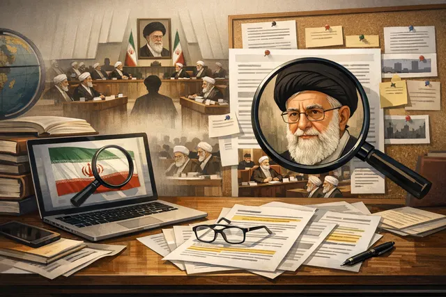 Iran's Assembly of Experts warns negotiators to follow Supreme Leader Mojtaba Khamenei's red lines in U.S. nuclear talks, illustrated with abstract diplomatic scene