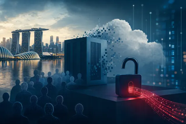Conceptual illustration of a cloud-based testing environment and personal data records