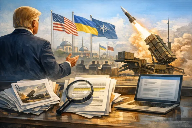 President Trump and President Zelenskyy meet at the 2026 NATO summit in Ankara, with the US flag and NATO flag visible in the background