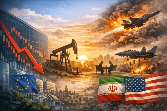 European financial markets and oil prices reacting to renewed U.S.-Iran military strikes, with emphasis on airline stocks and ECB policy outlook