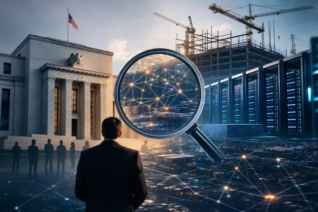Illustration representing AI infrastructure and the financial connections around data centers