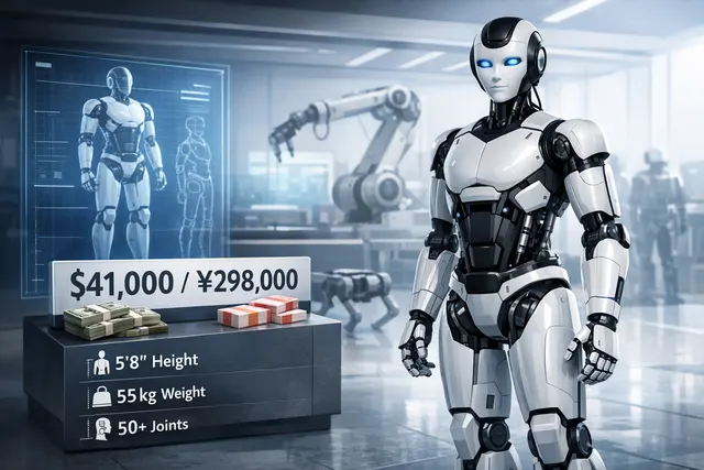 LimX Dynamics Luna humanoid robot with textile aesthetic, designed for commercial entertainment and interactive performances