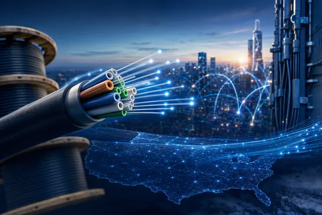 Illustration accompanying AT&T and Corning’s fiber network supply agreement