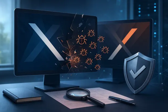 Editorial illustration for a security update affecting X.Org and Xwayland