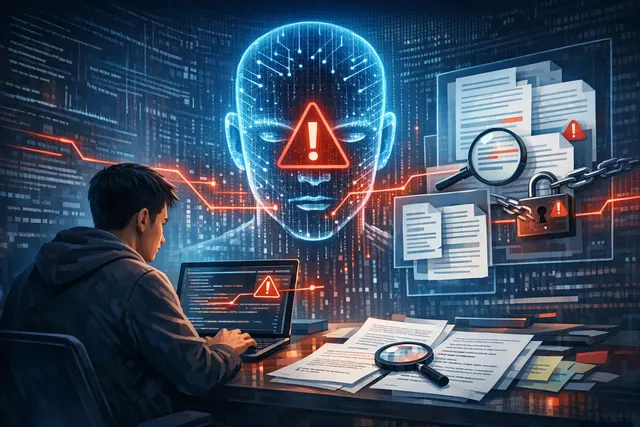 Digital illustration of a Gemini AI voice session being intercepted by an attacker through a WebSocket token vulnerability.