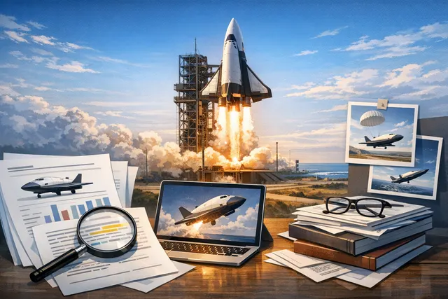 AI-generated illustration of Japan's RV-X reusable rocket demonstrator lifting off at the Noshiro Testing Center