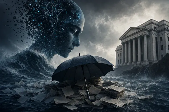 Conceptual illustration of AI-related risks and the limits of insurance coverage