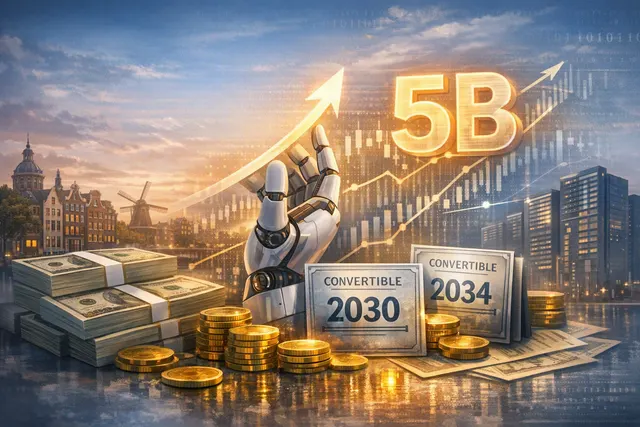 Illustration of an AI data centre representing Nebius’s convertible-notes financing and cloud expansion