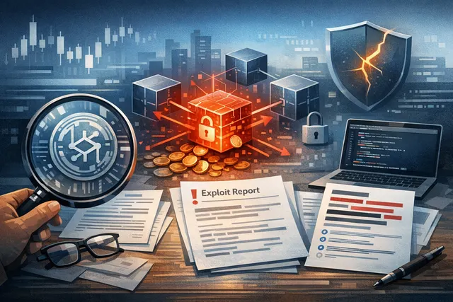 A conceptual image representing a blockchain security breach with a padlock and scattered digital coins, symbolizing the $600,000 Namada MASP exploit.