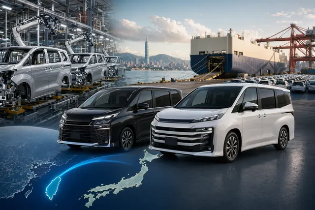 Toyota Noah and Voxy minivans produced in Taiwan for export to Japan