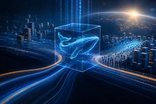 Editorial illustration representing DeepSeek V4-Flash model usage and API economics