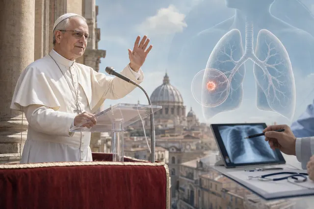 AI-generated illustrative image for an article about Pope Leo XIV’s planned surgery for a lung nodule