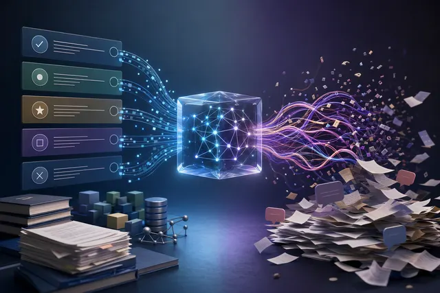 Editorial illustration accompanying an analysis of TypeSafe AI’s Jev decision model
