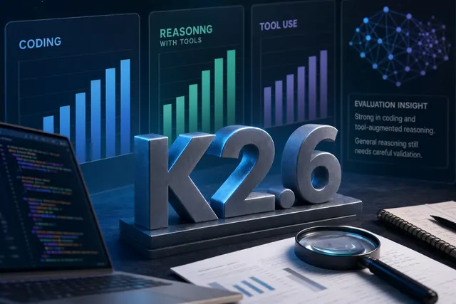 Hình minh họa benchmark Kimi K2.6 với trọng tâm coding agent và reasoning có dùng công cụ