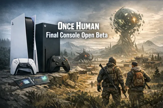 Once Human final console open beta on PS5 and Xbox Series X|S with Stardust-contaminated apocalyptic landscape