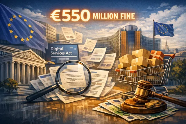 European Commission building in Brussels, symbolizing the DSA enforcement action against AliExpress