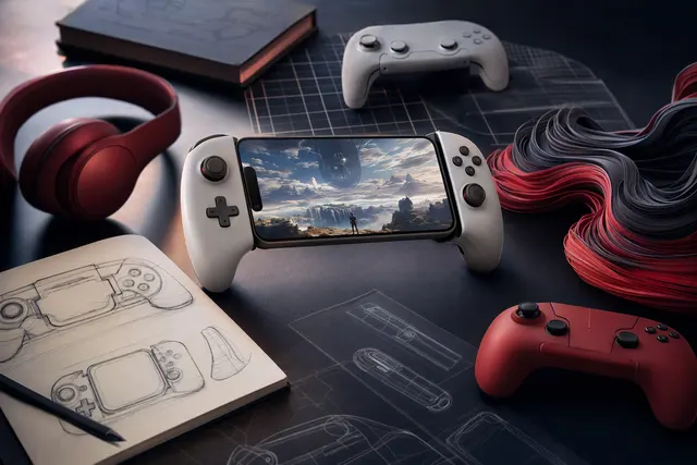 Illustration of a rumored Beats-branded game controller for iPhone