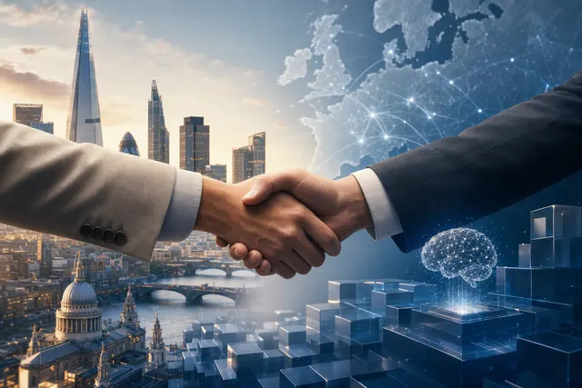 Illustration representing AI consultants helping businesses deploy artificial intelligence