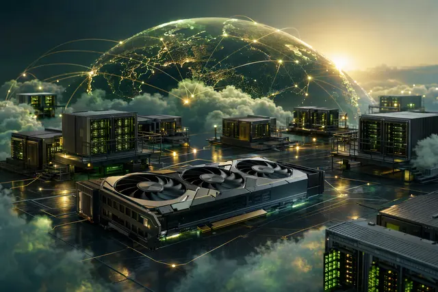 Illustration representing rented GPU infrastructure for AI workloads