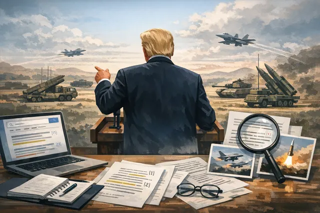 An AI-generated editorial image representing the U.S.-Iran conflict and diplomatic standoff in 2026