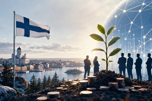 Editorial illustration of Zero, the Finnish startup building an AI-native CRM platform, following its $10.3 million seed round
