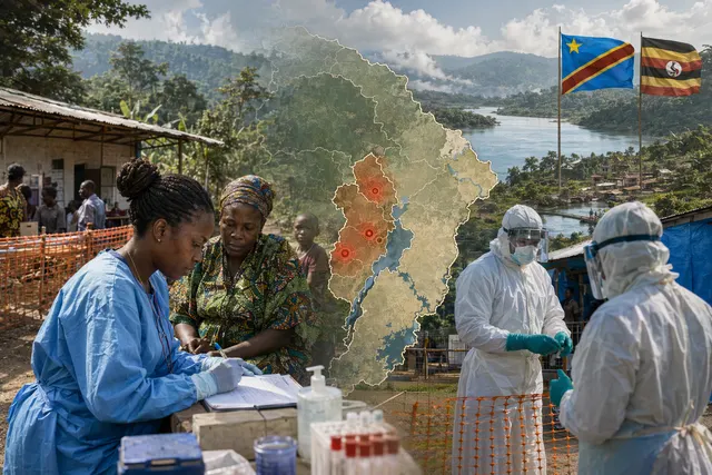Illustration representing the Bundibugyo Ebola outbreak in Central Africa