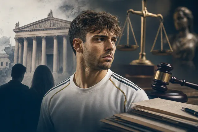 Editorial illustration accompanying coverage of Raúl Asencio’s legal cases