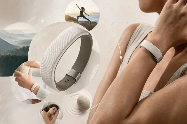 Garmin Cirqa screenless fitness band on a wrist